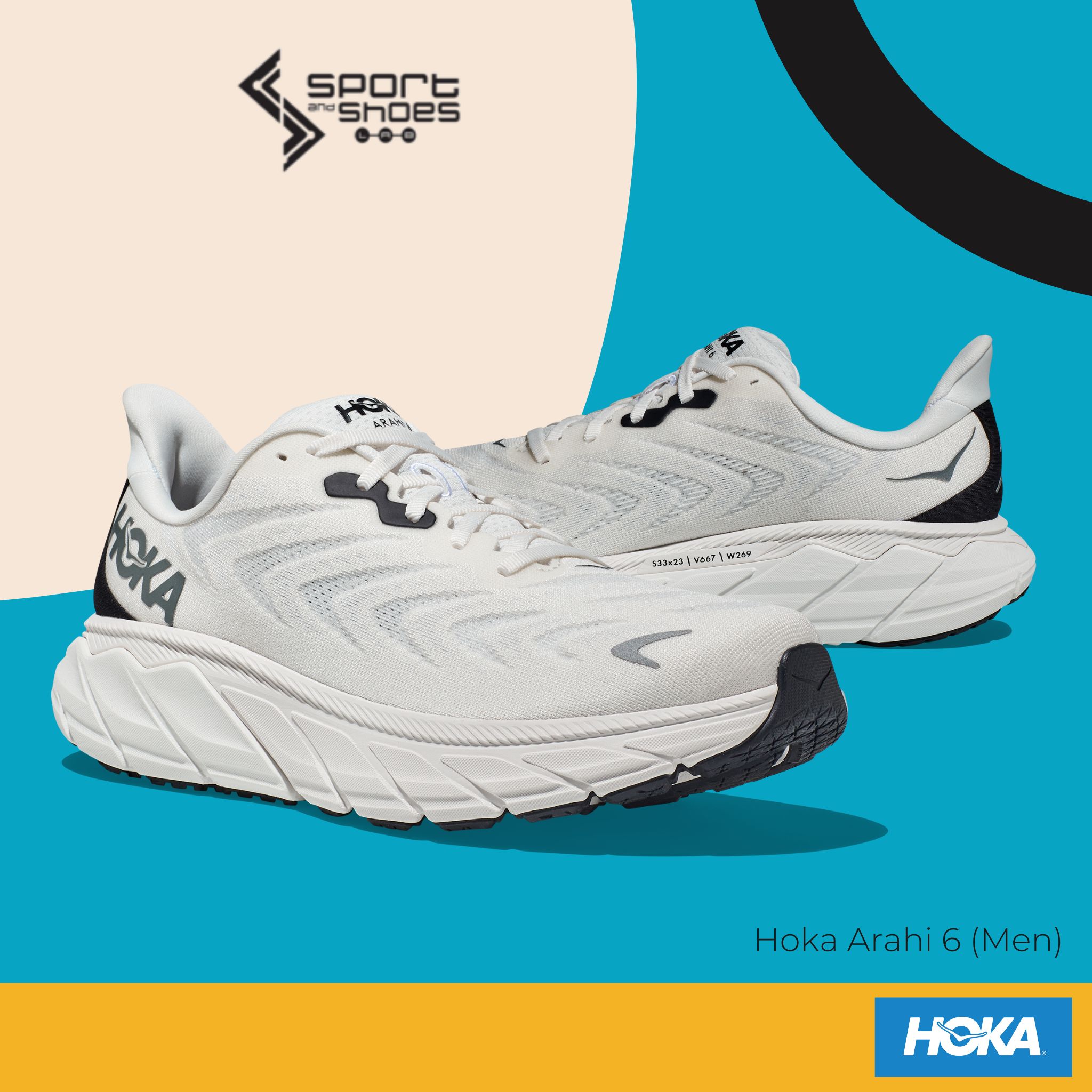 Hoka Arahi6 Wide (M) (1123196-BDBSW)